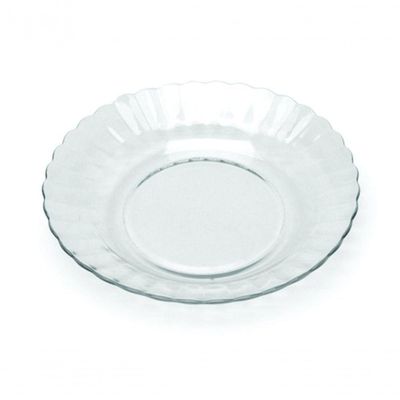 Kit Jogo Pratos Fundo Sopa Transparente 10 Peças 22,4cm