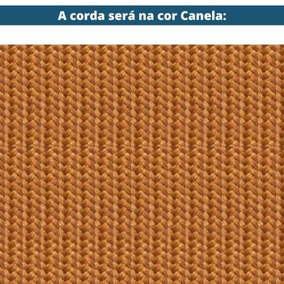 Banqueta Los Ozki Madeira Eucalipto Cedro Tecido 283c Corda Redonda Canela