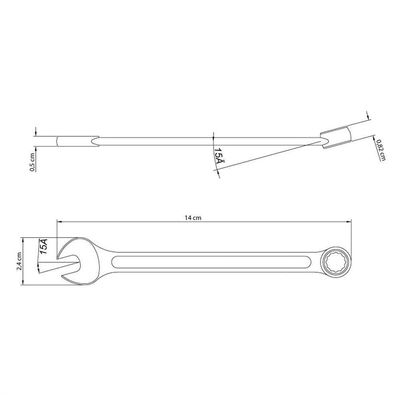 Chave Combinada 10 Mm Tramontina Basic Com Corpo Em Aço Especial Cromado Tramontina