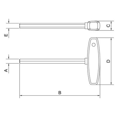 Chave Cabo T Ponta Hexagonal 10x224 Mm Tramontina Pro Tramontina