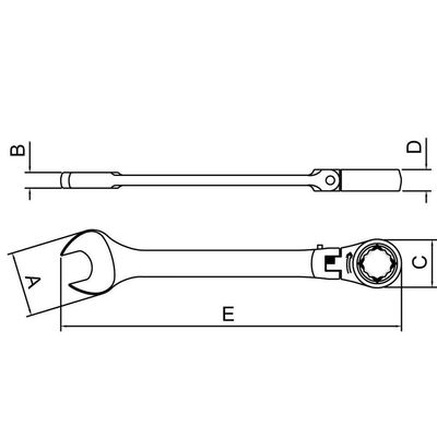 Chave Combinada Com Catraca Cabeça Flexível 9 Mm Tramontina