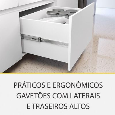Cozinha 7 Peças 9 Portas 8 Gavetas Ripado Nichos Forno E Micro Ondas Rainha 100 Mdf Nature/branco