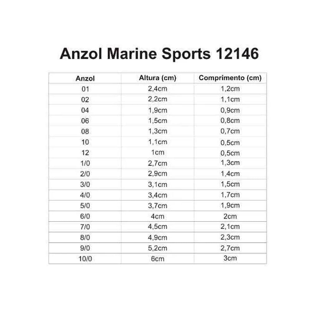 Anzol Marine Sport 12146 Nickel N10/0 C10un Muito Resistente