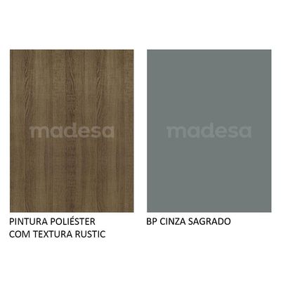 Armário Aéreo Agata 60 Cm Rustic/Cinza Madesa