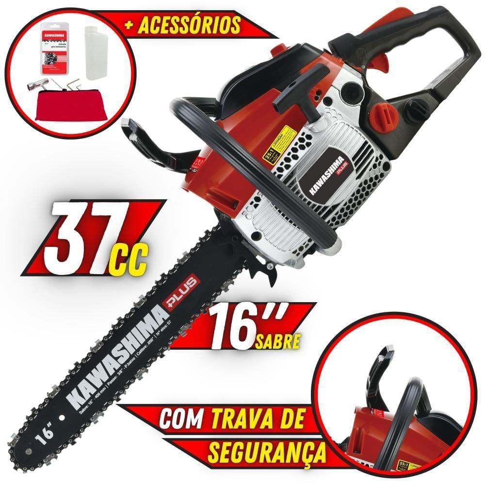 Motosserra À Combustão Kawashima Kcs380P 37,2Cc 2T Potente