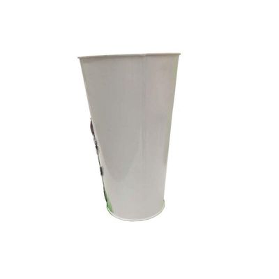 Vaso Balde De Ferro Jardim Joaninha Flor Branco (Sybo-G8)