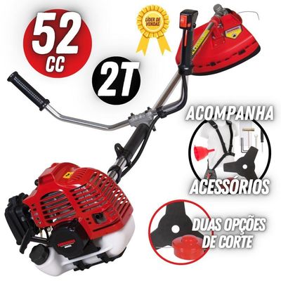 Roçadeira Lateral Kw52-l Kawashima à Gasolina 51.7cc Potente
