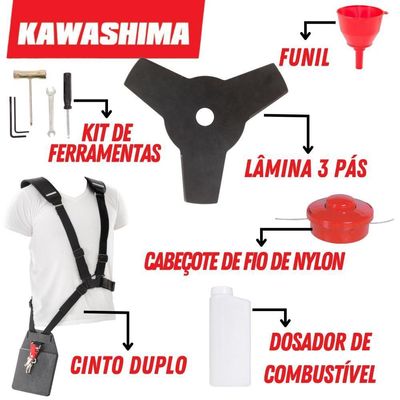 Roçadeira Kawashima Kw26l à Gasolina 2t Transmissão Yamasaki