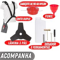 Roçadeira Kawashima Kw43-l Gasolina 43cc Lateral Com Guidão
