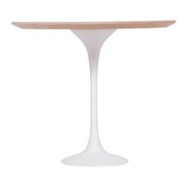 Mesa Lateral Oval Fórmica Branca 57x38cm - Base Branca