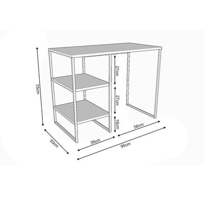 Aparador Para Adega Industrial Bourbon 95cm - Preto/carvalho - Cor: Preto