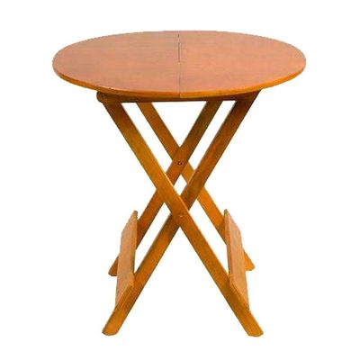 Jogo De Mesa Dobravel Com 4 Cadeiras Tampo Redondo 70X70 Mel - Amarelo