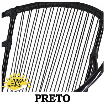 Conjunto Com 3 Cadeiras Eclipse De área Preto
