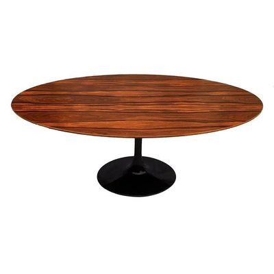Mesa Saarinen Oval Pau Ferro 135x90cm - Base Preta