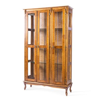 Cristaleira Alta Antique 3 Portas 2075 Imbuia - Verniz