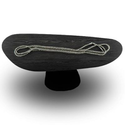 Mesa Oval Organica Em ébano 140x90