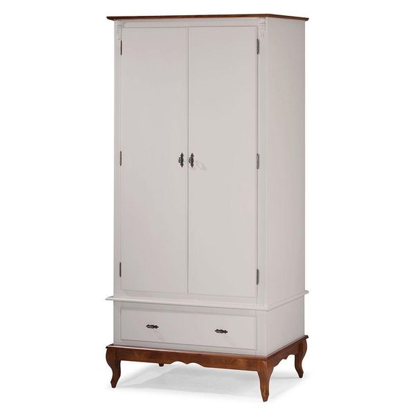 Roupeiro 2 Portas 1 Gaveta - M560406 Cor Garapa - Verniz