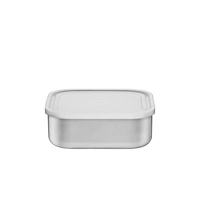 Pote Tramontina Freezinox Em Aço Inox Quadrado Com Tampa Plástica 16 Cm 1,2 L Tramontina