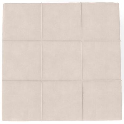 Kit 02 Puffs Quadrado Milano 90x90 W01 Suede Bege