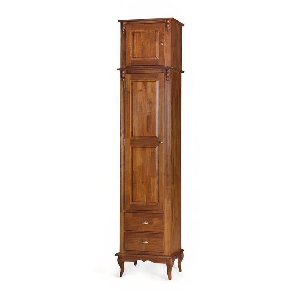Roupeiro 1 Porta Com Maleiro Hannover M560839 Cor Imbuia - Verniz