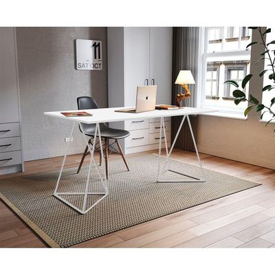 Escrivinha Mesa Bela Vista Branco E Tampo Branco - Cor: Branco