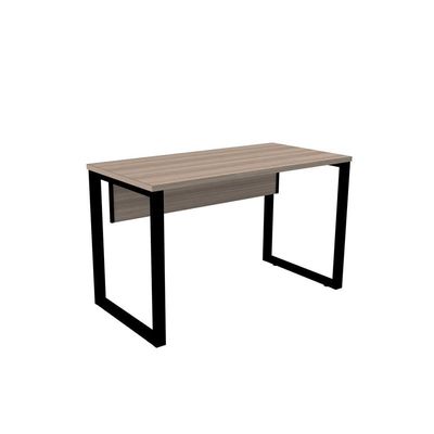 Mesa De Escritório Pé Tubular Pe25 Em Mdp 170 X 70 Cm Cor Noce Naturalle E Base Preta