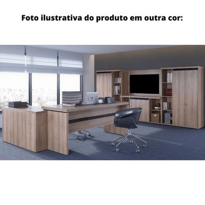 Mesa De Escritório Pé Painel Pe50 Em Mdp 160 X 70 Cm Noce Naturalle