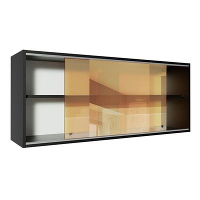 Armário Aéreo Reims 2 Portas de Correr Vidro Reflex Madesa