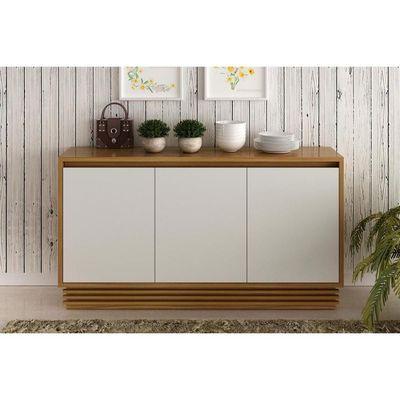 Buffet De Sala Jantar Bb2610 3 Portas Natural-off White - Tecno Mobili