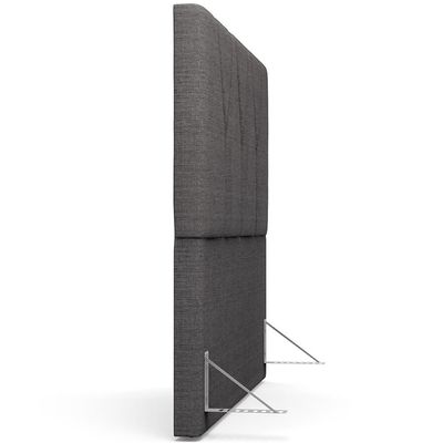 Cabeceira Cama Box Casal 140 Cm Aurora Linho Cinza Escuro