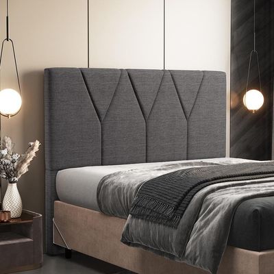 Cabeceira Cama Box Casal 140 Cm Aurora Linho Cinza Escuro
