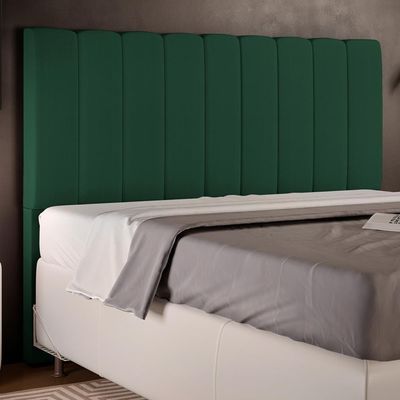Cabeceira Cama Box Casal Queen 160 Cm Suede Verde Musgo