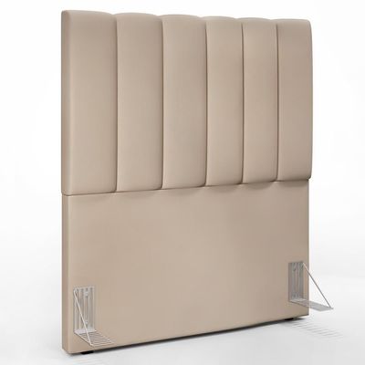 Cabeceira Cama Box Solteiro 100 Cm Dália W01 Suede Bege