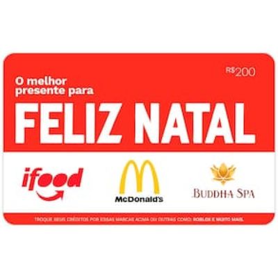 Gift Card Digital Feliz Natal - R$ 200 eGift