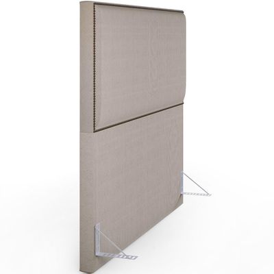 Cabeceira Cama Box Casal Com Tachas 140 Cm Linho Bege