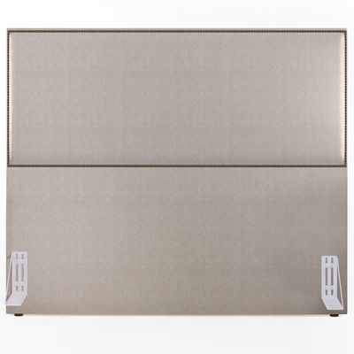 Cabeceira Cama Box Casal Com Tachas 140 Cm Linho Bege