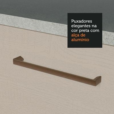 Balcão De Pia Cozinha 1 Porta E 2 Gavetas (com Tampo) Branco/crema Agata Madesa Branco/crema