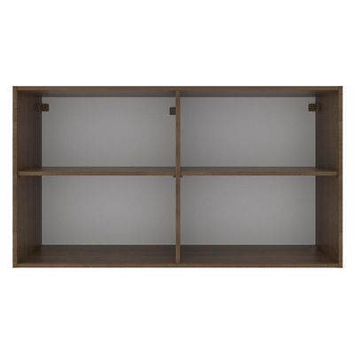 Armário Aéreo Agata 120 cm 2 Portas Rustic/Cinza Madesa
