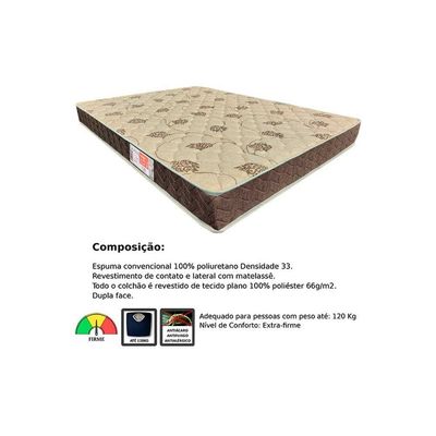 Colchão Casal Espuma D33 Comfortpedic Line (138x188x20) - Orthoflex