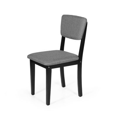 Mesa De Jantar Redonda Montreal Jade Com 4 Cadeiras Estofadas Ella Preto/cinza Escuro