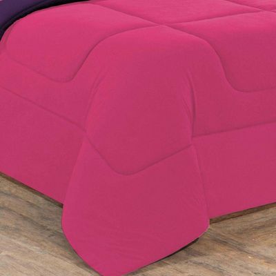 Kit Edredom + Jogo De Lençol Malha 100% Algodão Gran Moratta 6 Peças Casal - Pink -roxo