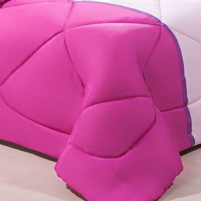 Enxoval Edredom + Jogo De Cama Queen Aconchego Premium 06 Peças - Pink- Rosa Bebe