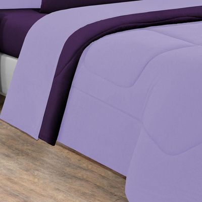 Edredom Malha 100% Algodão Gran Moratta 1 Peça Casal - Lilás-roxo