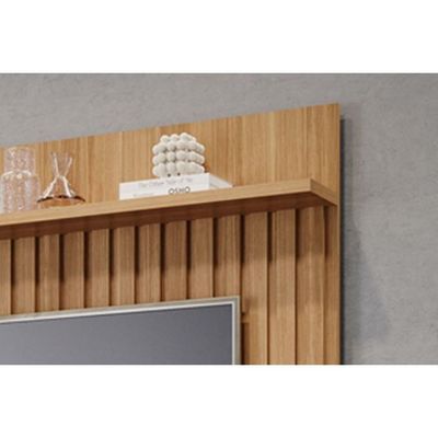Estante P-sala Até 70 Pol Moema Ripado C-pés 180x197cm Off White-nature - Permóbili