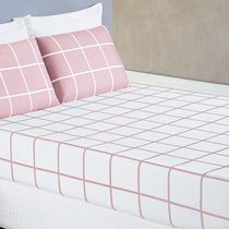 Jogo De Cama Lençol 200 Fios Austin Casal Padrão 03 Peças - Rosa