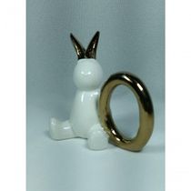 Porta Guardanapo Coelho Cerâmica 10cm