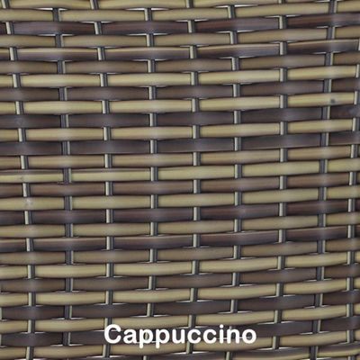 Espreguiçadeira Catar Com Pintura Alumínio Trama Original Capuccino