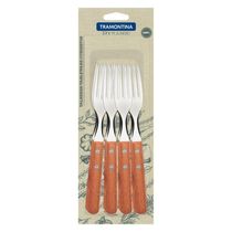 Conjunto De Garfos De Mesa Dynamic Com Lâminas Em Aço Inox E Cabos De Madeira Natural 12