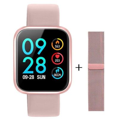 Relógio Smartwatch P70 Monitor Cardíaco Pressão Arterial Sono Passos Android Ios - Rosa