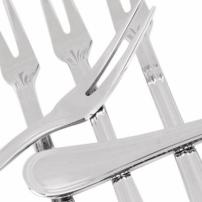 Kit Com 6 Garfos Para Petisco Midas Toptable Churrasco Frios Caixa Para Presente Mesa Servir